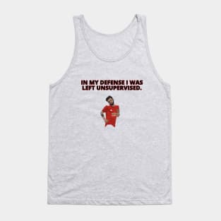 Bruno In My Defense I was Left Unsupervised. United Minimalist Tank Top